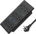 Recessed Power Strip with 45W USB C, Furniture Desk Flush Mount Outlet by VILONG