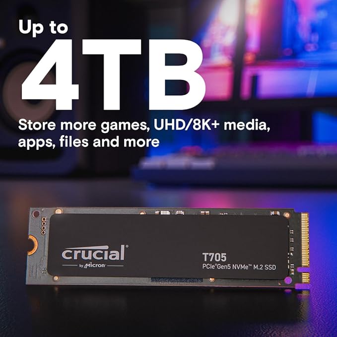 Crucial T705 PCIe Gen5 NVMe 4TB SSD, TLC NAND, Intel & Ryzen Compatible - Image 6