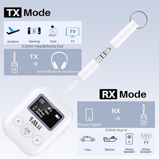 1Mii SafeFly Min+ Bluetooth Transmitter and Receiver, Supports to 2 - Image 6