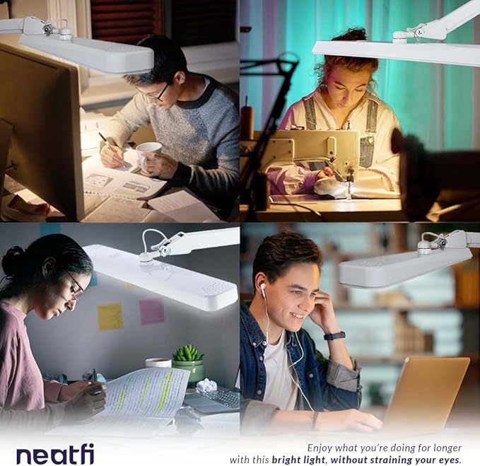 Neatfi XL 2, 500 Lumens LED Task Lamp, 5 Light Modes, 3000-6000K Correlated - Image 2