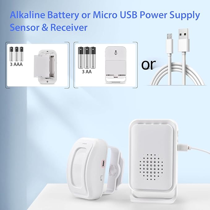 Motion Sensor Alarm Motion Detector Alarm Doorbell Indoor Alarms Business Door - Image 6