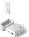 15Ft Long Extension Cord, Surge Protector Power Strip by SUPERDANNY