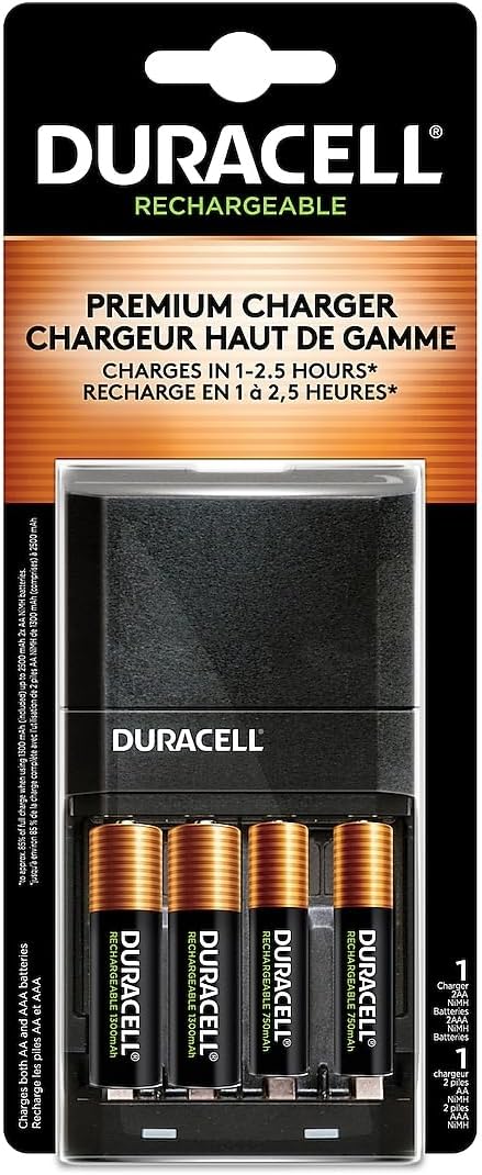 Duracell CEF27 ION SPEED 4000 Hi-Performance Charger, Includes 2 AA and 2 AAA by Duracell
