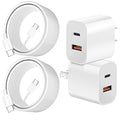 Dual Port A/C Charger for iPhone 17 16 15, Double USB A/C Charger Fast Charging by WILLTOP