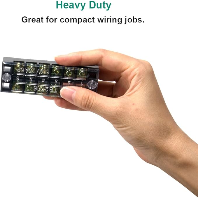 MILAPEAK 10pcs 6 Positions Dual Row 600V 25A Screw Terminal Strip Blocks - Image 7
