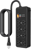 Heavy Duty Surge Protector 20Amp, Metal Power Strip by HEZI