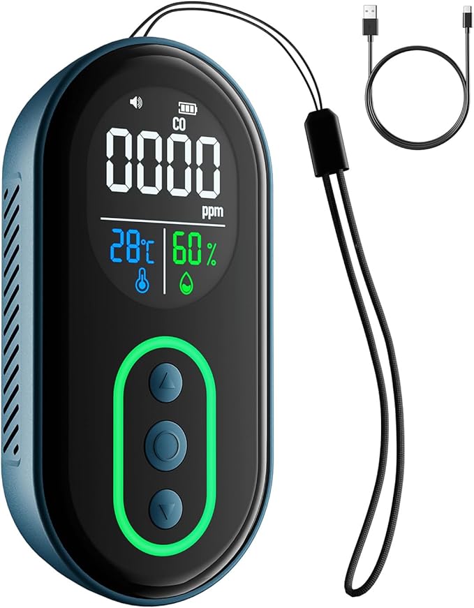 GasDoc DS-399 Portable Carbon Monoxide Detector, 168H Standby, Rechargeable by SafetysGasDocGuidance