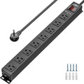 CRST 8 Outlet Metal Heavy Duty Power Strip, 2100J Surge Protector, 6FT Cord by CRST