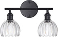 Shenmoyl Bathroom Light Fixtures, 2-Light Black Vanity Wall Light Over Mirror by Shenmoyl