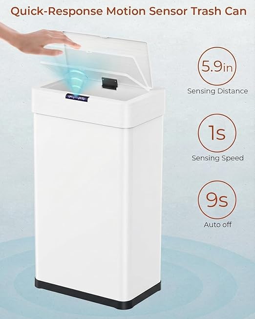 TLSUNNY 21.1 Gallon Motion Sensor Trash Can, Touchless Automatic Garbage Can - Image 3
