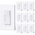 BESTTEN 10 Pack Super Slim Digital Dimmer Light Switch, Quiet Rocker, Max 300W by BESTTEN