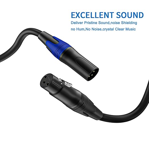 LanSenSu XLR Splitter Cable, 1 Female to 2 Male Patch Y Cable Balanced - Image 7