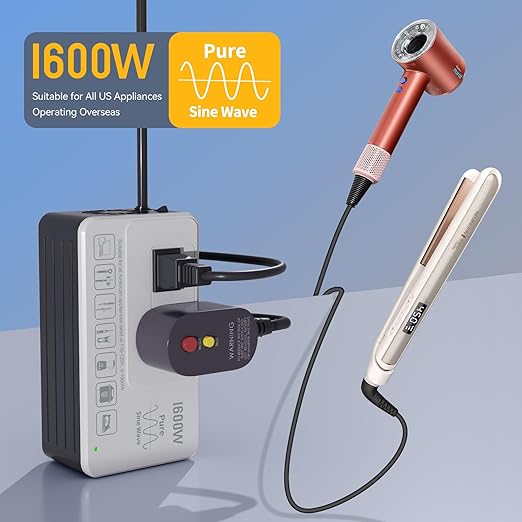 HYTED 1600W 220V to 110V Voltage Converter, Power Any American Appliances in - Image 2