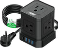 Cube Power Strips with Surge Protection, 6ft Extension Cord with Multiple by UncagedErgonomics