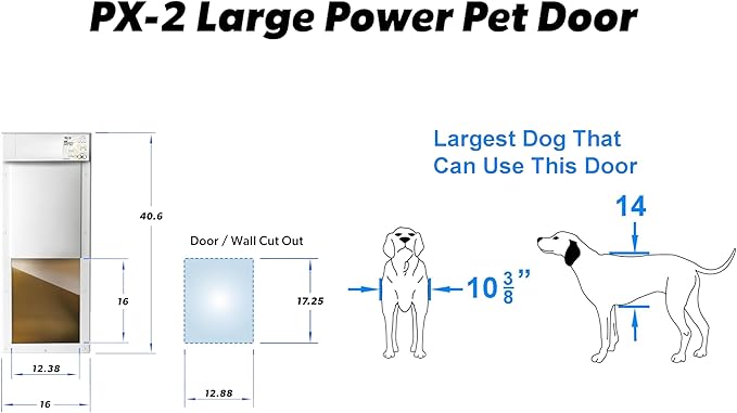 Power Pet, Fully Automatic Pet Door, Wall Mount, by High Tech Pet Brand. Pet - Image 7