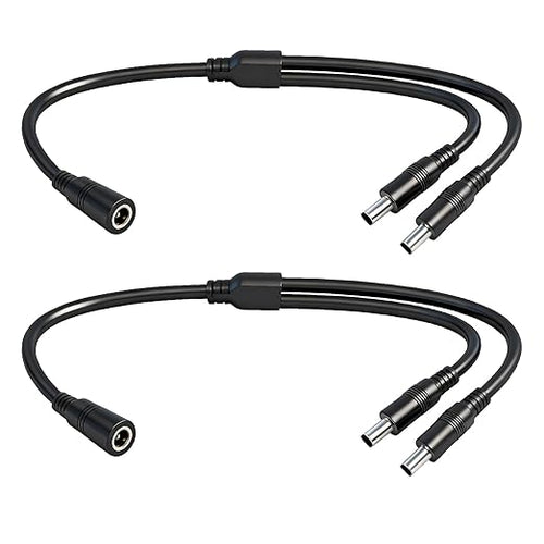 1.3FT 5.5mmx2.5mm 14AWG 12V/24V DC Power Splitter 1Female to 2Male High Power by IMIYORE