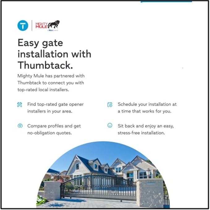 Mighty Mule Gate Opener, Solar and Smart Ready, Heavy Duty Automatic Gate Opener - Image 7