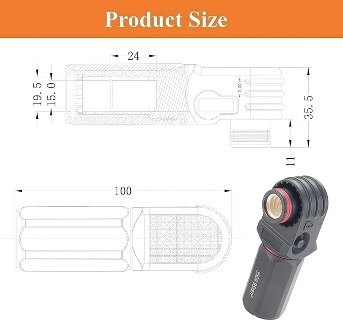 1 Set Battery Energy Storage Connector 350A 95mm² High Current HV Connectors - Image 6