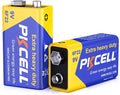 PKCELL 9V Batteries, 2 Pack 9 Volt Batteries Carbon Zinc, 9V Battery by Pkcell
