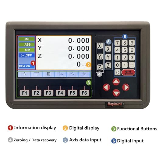 Baykunl 12" x 30" x 16" 3 Axis DRO Digital Readout - Image 3