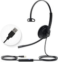 Yealink UH34 USB Headset with Mic, Single Ear Wired Headphones with Noise by RedefineYourWorkplace