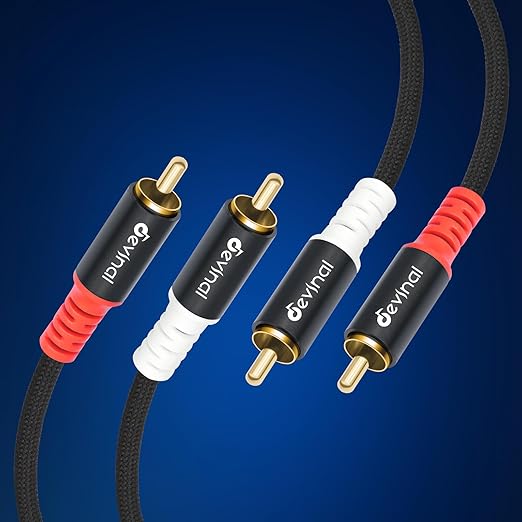 Devinal 25FT RCA Cables, 2RCA to 4RCA Audio Cable, Male Stereo RCA Cord - Image 9