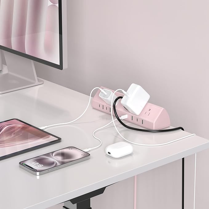 Jgstkcity Desk Clamp Power Strip, 65W Fast Charging Station, 4 USB-C, 4 USB-A - Image 5