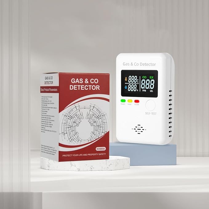 Plug in Natural Gas & Carbon Monoxide Detectors, 4-in-1 Real-time Display & - Image 7