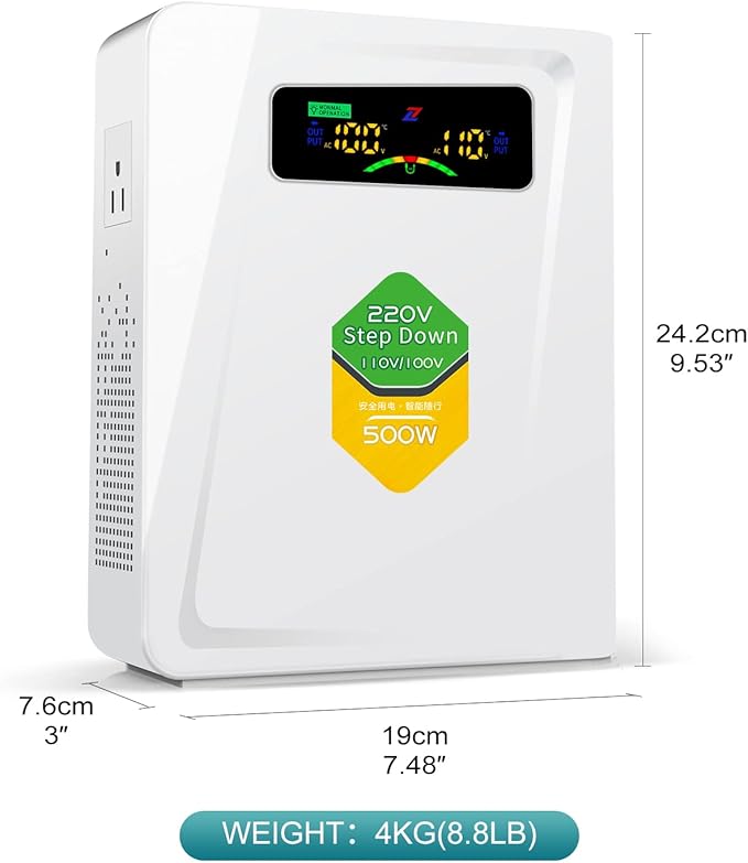 Voltage Converter 220 to 110 Step Down Transformer 500W Adapter, No Noise - Image 3