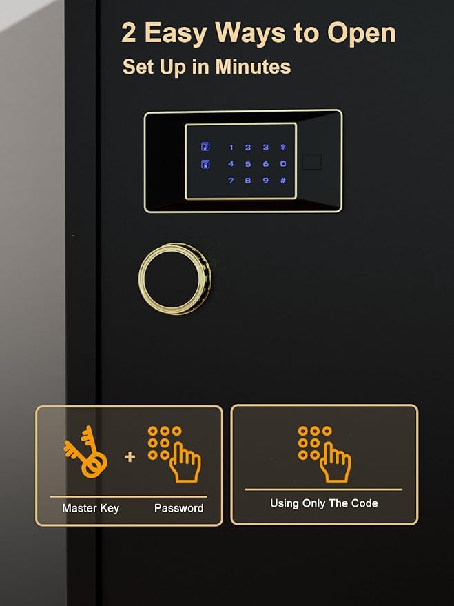 TIGERKING 17.6 Cu Ft Extra Large Home Security Safe – Touchscreen Lock - Image 5