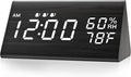 Digital Alarm Clock, with Wooden Electronic LED Time Display, 3 Alarm Settings by JALL