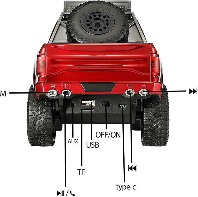 WS-589 Rugged Pickup Truck Bluetooth Replica Speaker – Portable Audio - Image 8