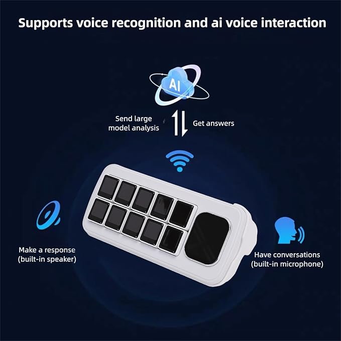 Yunseity AI Voice Control Panel, 10 LCD Mechanical Buttons - Image 4
