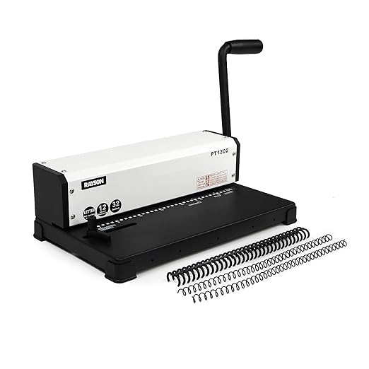 Rayson PT1202 Coil Binding Machine, 3:1 Pitch, 32 Hole Punch by RAYSON