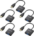 HDMI to VGA Adapter 5 Pack, Compatible by Digitconvert
