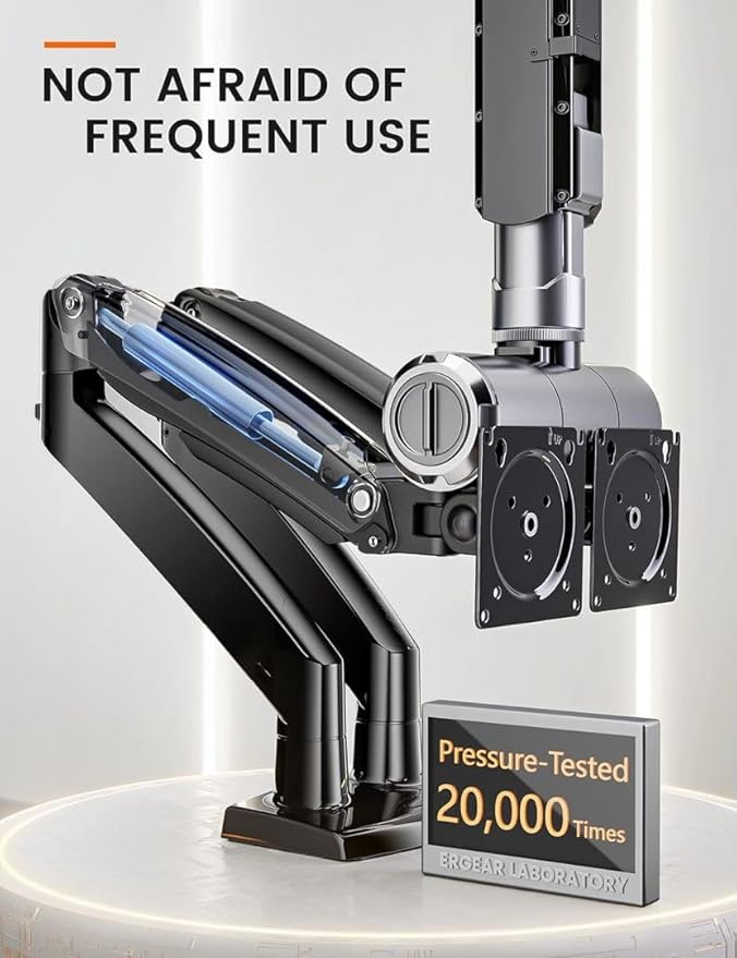 ErGear Dual Monitor Desk Mount up to 40 inches Screens, Max 26.4lbs Capacity - Image 6