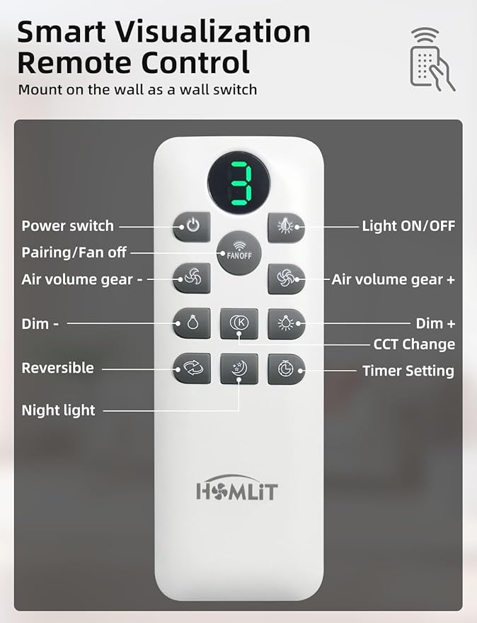 Homlit 42 inch Smart Ceiling Fan - Image 9