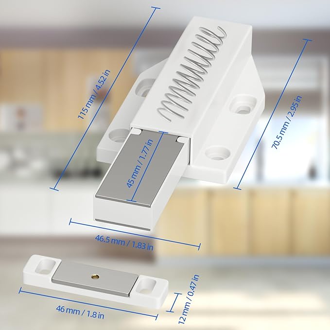 Magnetic Push Latch Heavy Duty Jiayi Push to Open Cabinet Hardware Magnetic - Image 9