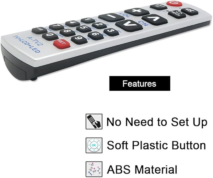 LuckyStar Big Button Universal Remote Control A-TV2, Initial Setting - Image 4