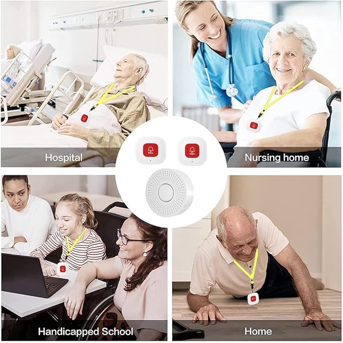 DwyenSlo WiFi Caregiver Pager Call Button Wireless Nurse Alert Call Bell - Image 3