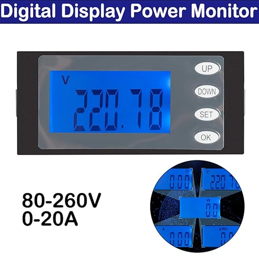 SagaSave AC Multimeter, 80-260V 100A Digital LCD HD Display Multi-Function - Image 2