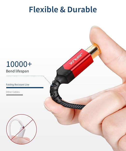 JSAUX USB 3.0 Printer Cable, Type A Male to B 3.0 Male USB 3.0 Type B Upstream - Image 4