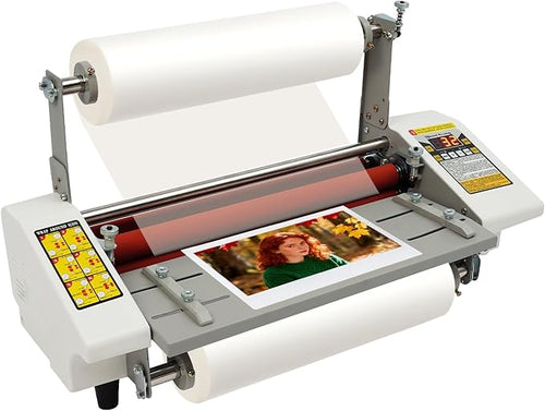 13 inch Laminator Machine Hot and Cold Roll Laminator 110V Digital Thermal by Bulelula