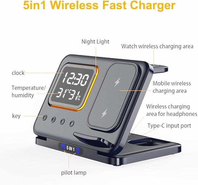 AYI 5in1 Multi Functional Wireless Charging Station - Image 8