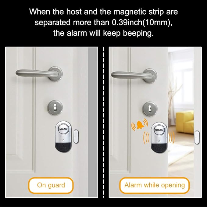 Door Alarms for Kids Safety, 6 Pack 120dB Pool Alarm Sensor for Doors and - Image 2