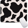 Armanza Square Mouse Pad Black Cow Print, Personalized Premium-Textured Custom by Armanza