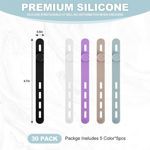 15 Pcs Cable Ties ，Silicone Cable Ties, Reusable Cord Organizer - Image 2