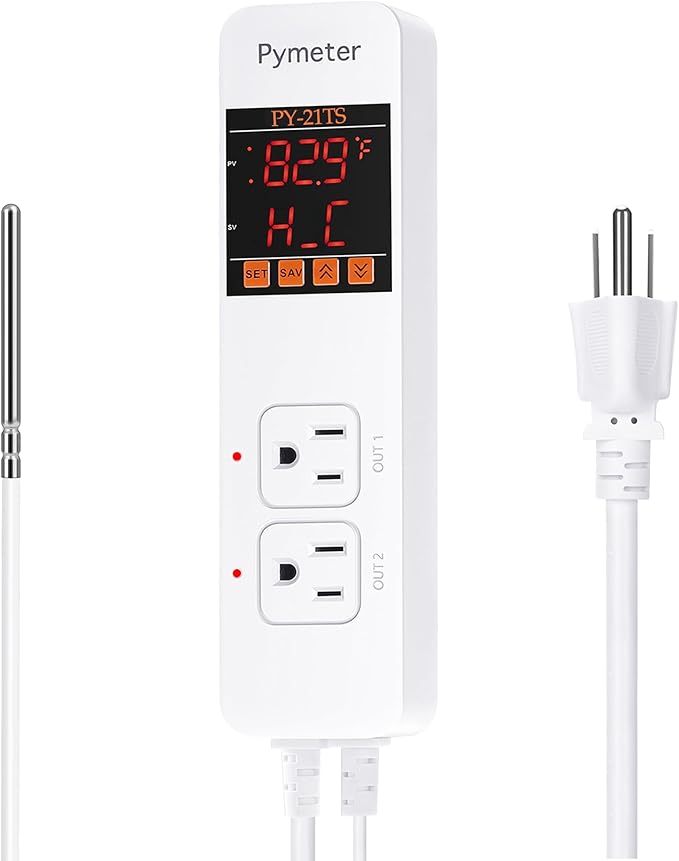 Pymeter Attic Fan Thermostat Controller Temperature Switch Plug Outlet by Pymeter