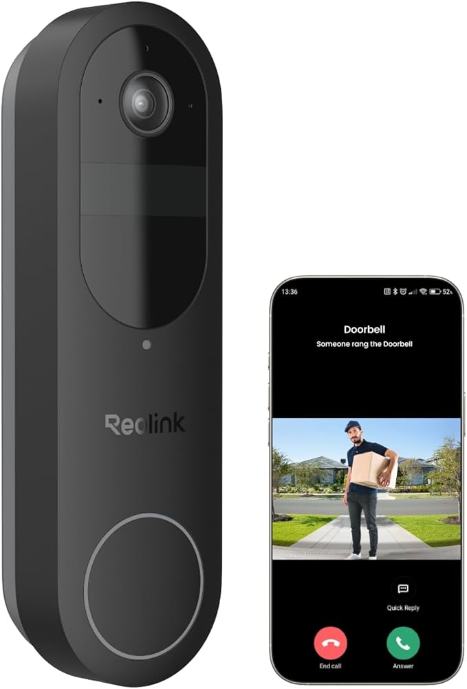 REOLINK 2K Battery Video Doorbell Camera, 150°x150° Head-to-Toe View, 2.4/5 GHz by REOLINK