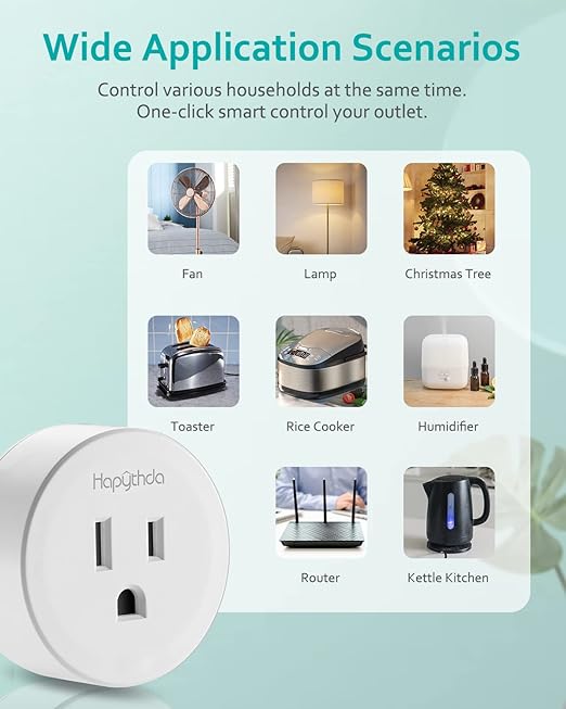 HAPYTHDA Wireless Remote Control Outlet Plug, No Wiring Needed Remote Light - Image 5